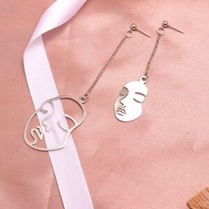 🆕 Fashion Face Mila Asymmetrical Dangle Drop Earrings